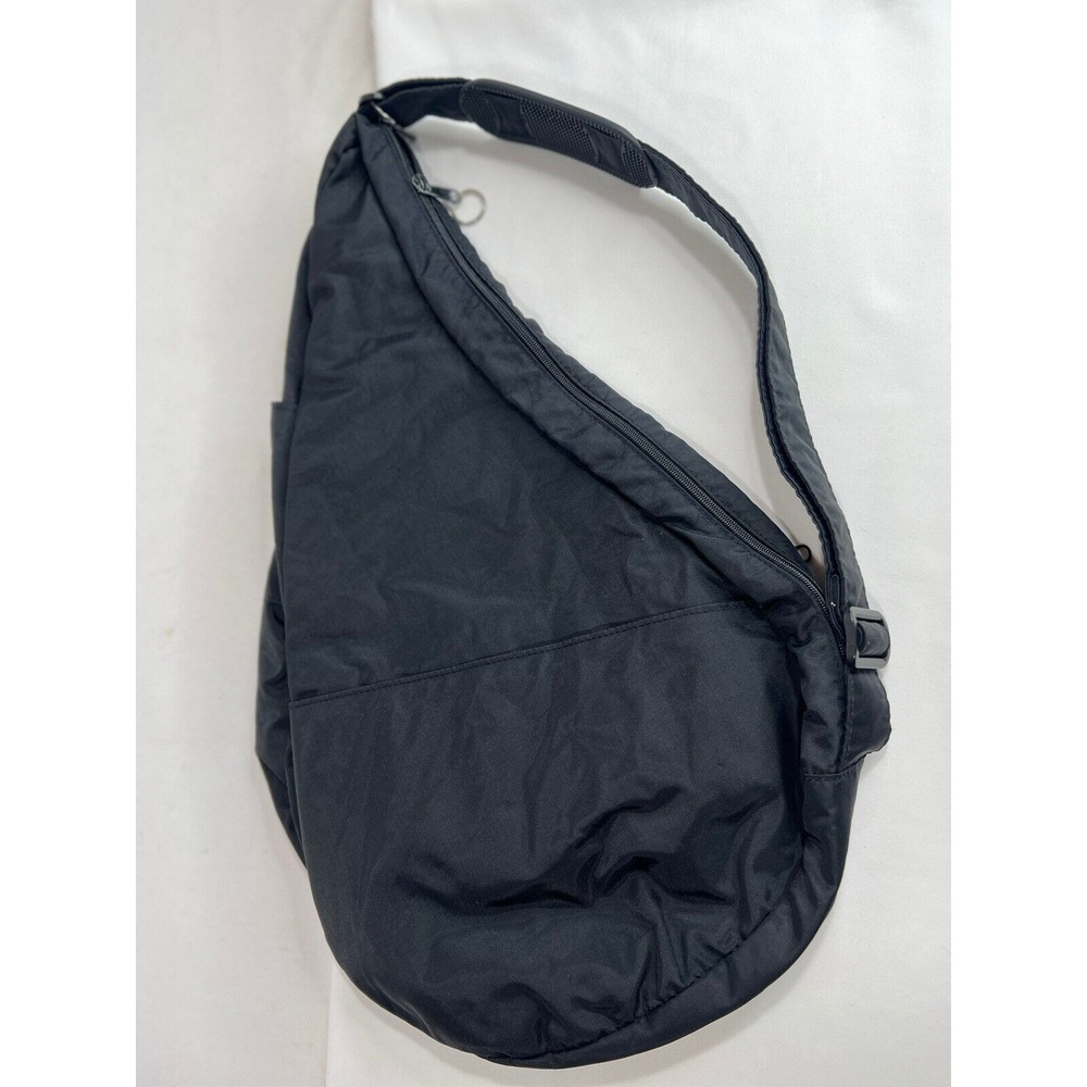Healthy Back‎ Sling Bag Black Ergonomic Crossbody Travel Lightweight Utility
